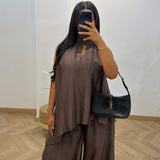 Ensemble froufrou [ marron ]