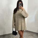 Pull mi-long [ beige foncé ]