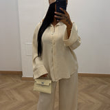 Ensemble avec foulard [ beige ]
