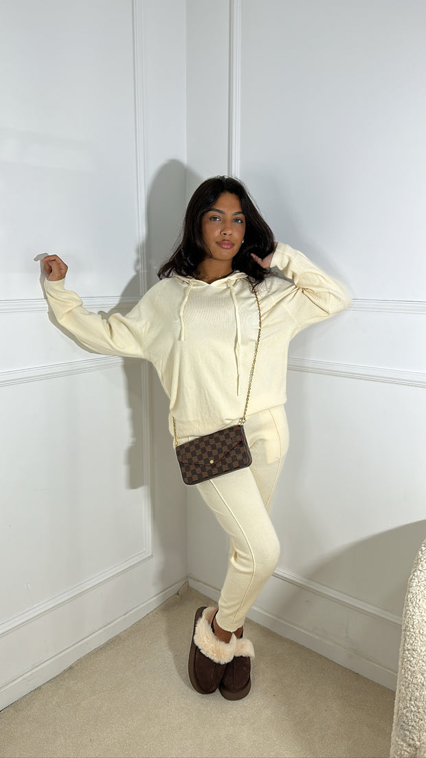 Ensemble jogg maille [ écru ]