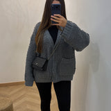 Gilet cardigan épais [ gris ]
