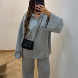 Ensemble LEYA molletonné [ gris ]