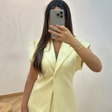 Blazer ceinturé [ jaune ]