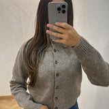 Cardigan manche longue [ taupe ]