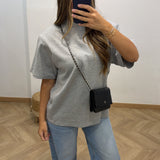 T-shirt épaulette CARO [ gris ]