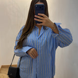 Chemise rayé [ bleu ]