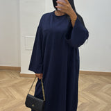 Robe t shirt poche [bleu]
