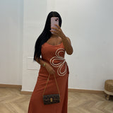 Robe tressie [rouille]