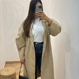 Trench manche bombé [ beige ]