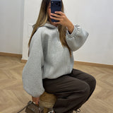 Gilet capuche carreaux [ gris ]