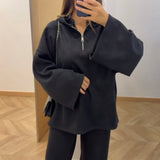 Ensemble LEYA molletonné [ noir ]