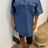 Robe jean avec poche