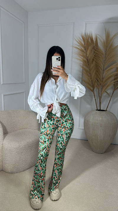 Pantalon à motif [ vert ]