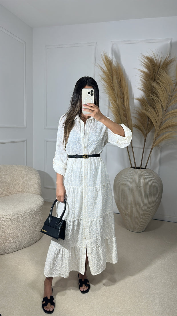 Robe fleure brodé [beige]