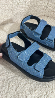 Sandale strass [ blue denim ]