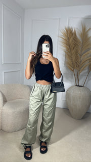 Pantalon parachute [vert clair]