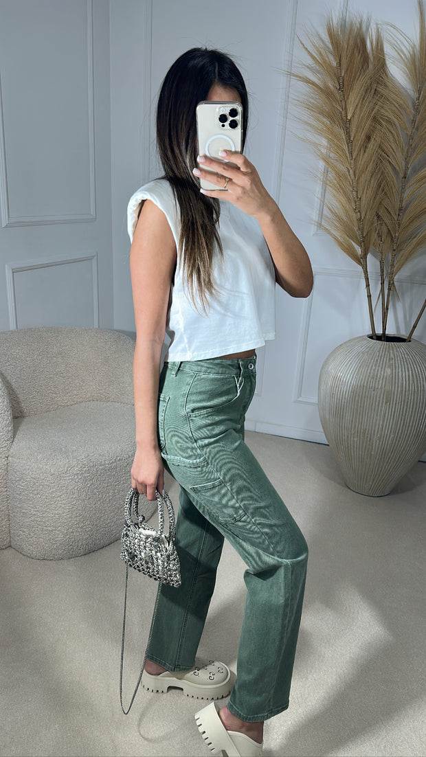 Jean HM6335-6 [ kaki ]