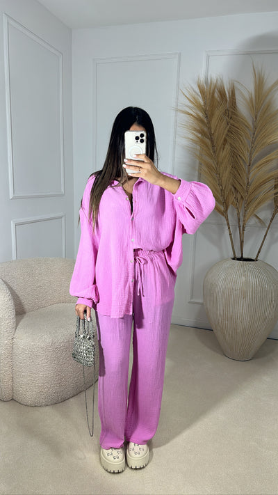 Ensemble ample coton [ rose ]