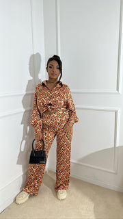 Pantalon à motif [ orange ]