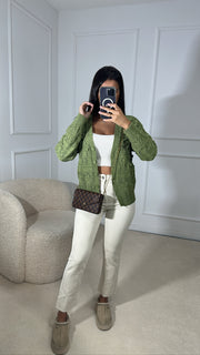 Pull en façon laine épais   [ vert pomme ]