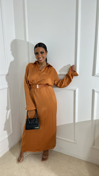 Robe légère a ceinture [orange]