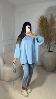 T-shirt large [bleu ciel]