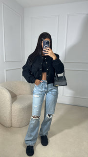 Veste courte poche [ noir ]