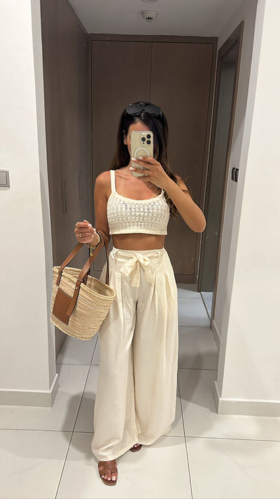 Pantalon Palazzo [beige]