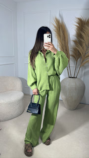 Ensemble coton ample [vert olive]