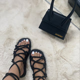 Sandale à lacet [ noir ]