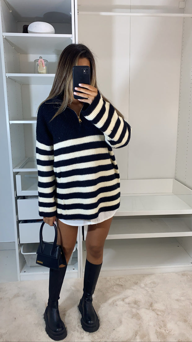 Pull en maille marin [ noir ]