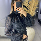 Robe bi-matière [ noir ]